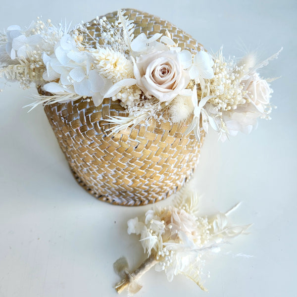 Beige Boho Dried Flower Bouquet