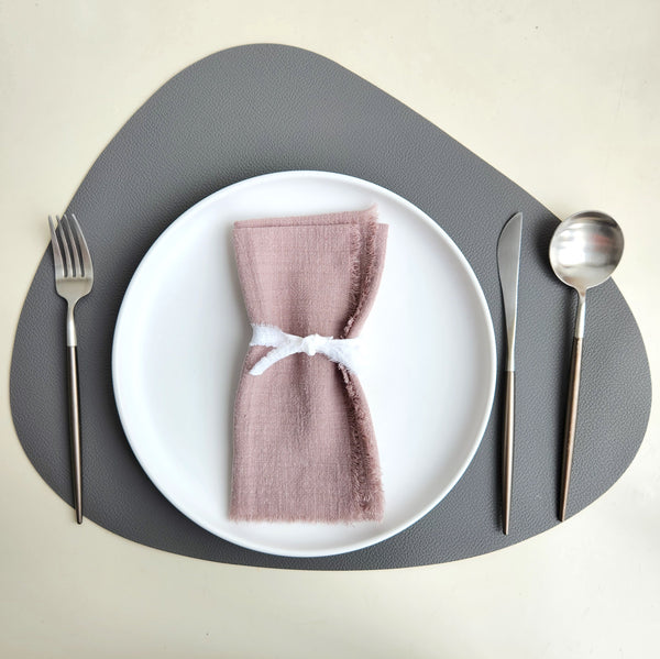 Double sided Table Placemats, Pastel Shape, Waterproof, Heat Resistant, PU Leather