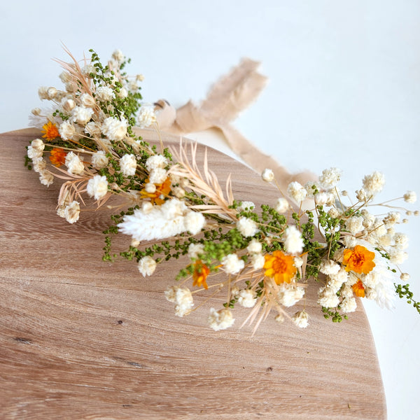 Natural Colour Dried Flower Crown, Flower Halo, Wedding Flower, Kid's Birthday