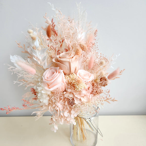 Pale Pink Flower Bouquet, Wedding Floral Arrangement