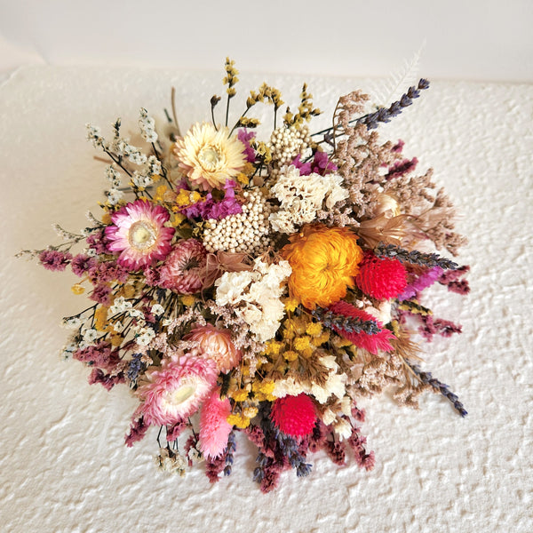 Wild Flower Bouquet, Colourful Dried Flower Bouquet, Wedding Flower Arrangement