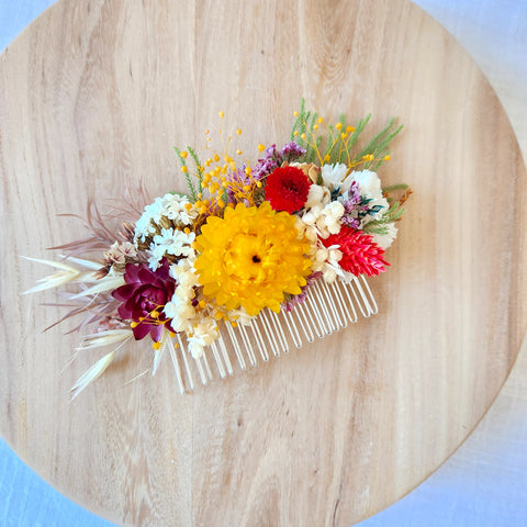 Wildflower Hair Combs, Dried Flower, Wedding Flower, Event Flower Hair Accessary