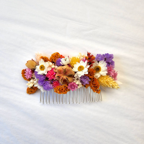 Wildflower Dried Flower Combs, Wedding Flower Arrangement, Event Hair Accessory