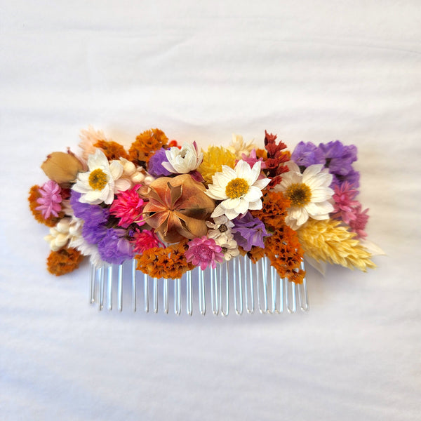 Wildflower Dried Flower Combs, Wedding Flower Arrangement, Event Hair Accessory