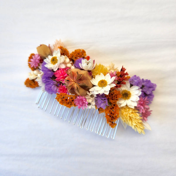 Wildflower Dried Flower Combs, Wedding Flower Arrangement, Event Hair Accessory