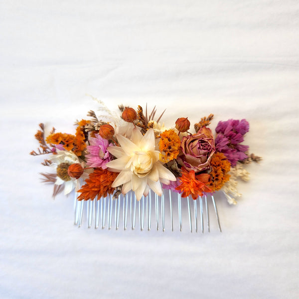 Wildflower Dried Flower Combs, Wedding Flower Arrangement, Event Hair Accessory