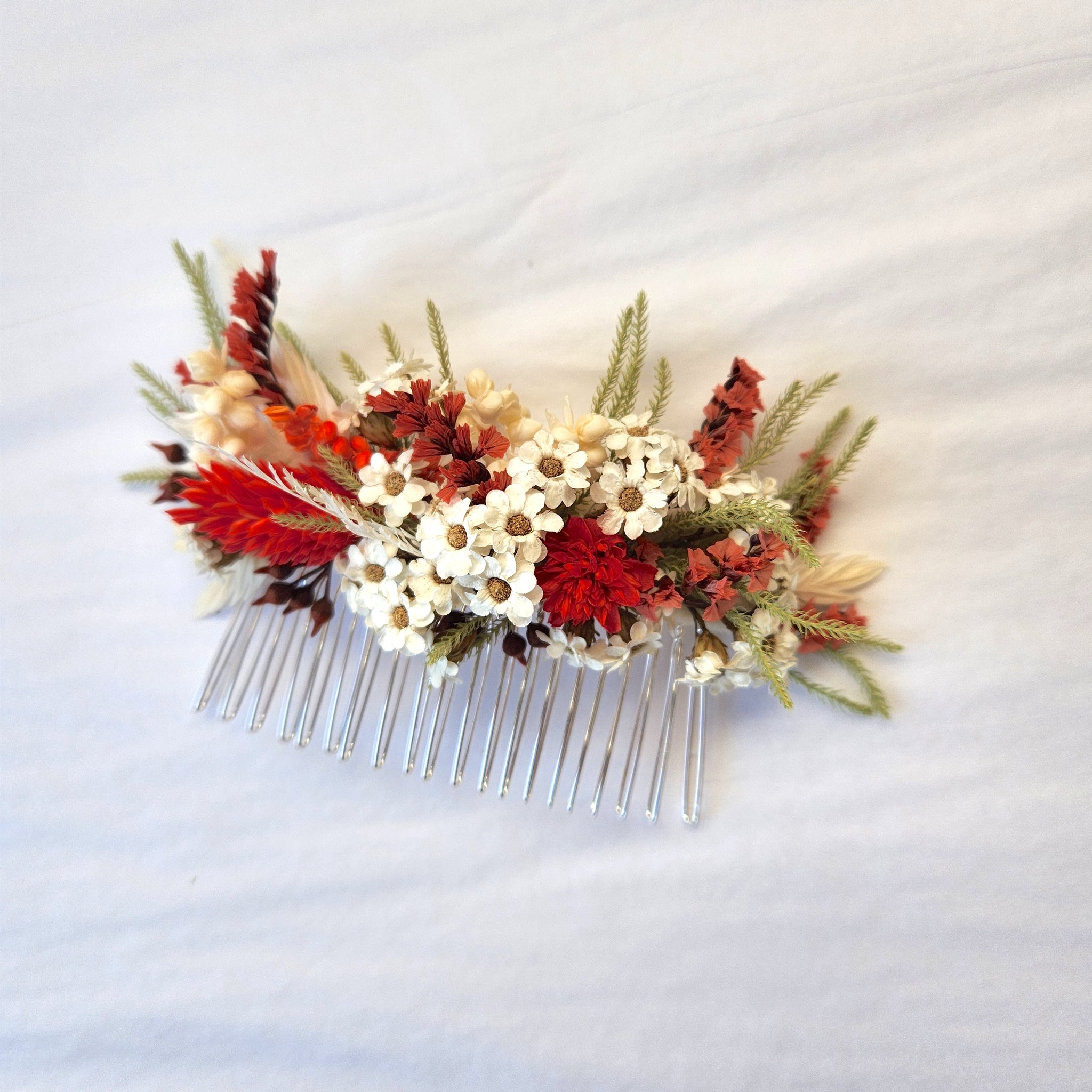 Spring Dried Flower Hair Comb, Wildflowers, Wedding Headpiece, Event Hair Accessories