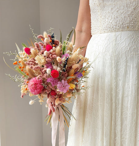 Spring Wild Flower Bouquet, Colourful Wedding Flower Arrangement