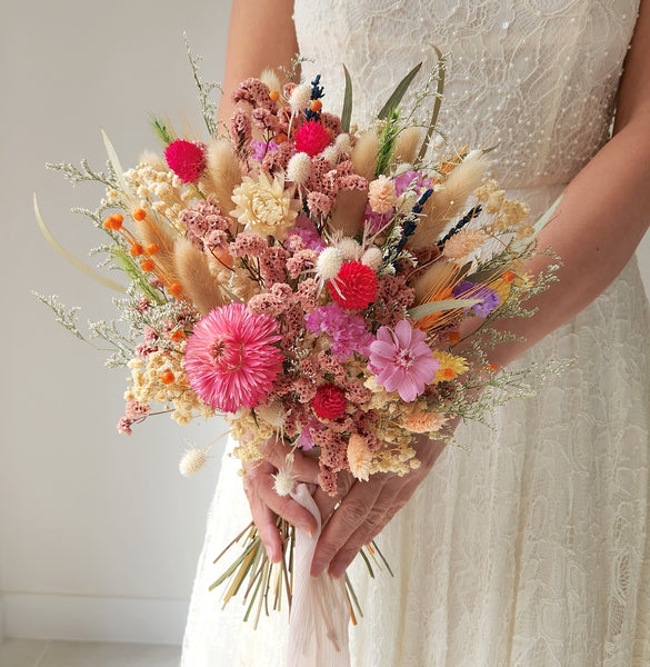 Spring Wild Flower Bouquet, Colourful Wedding Flower Arrangement