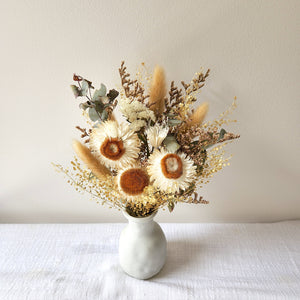 Natural Tone Small Bouquet, Dried Flower Bunch, Wedding Flower, Home Decoration