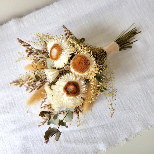 Natural Tone Small Bouquet, Dried Flower Bunch, Wedding Flower, Home Decoration