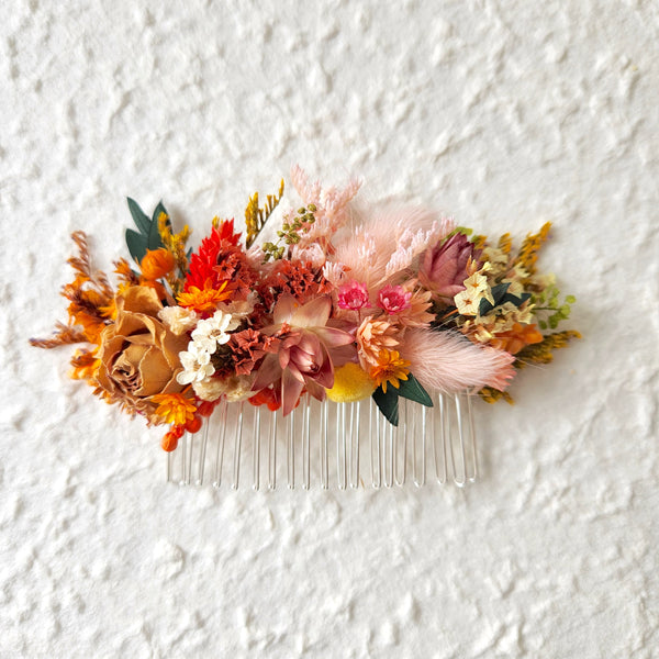 Wildflower Dried Flower Combs, Wedding Flower Arrangement, Event Hair Accessory