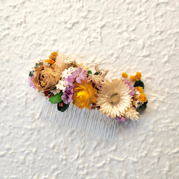 Colourful Wildflower Hair Combs, Dried Flowers, Wedding Flower,  Hair Comb, Photo Props