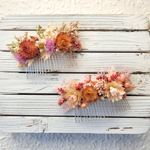 Wildflower Hair Combs, Dried Flower, Wedding Flower, Event Flower Hair Accessary