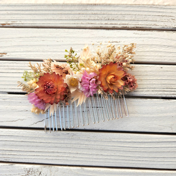 Wildflower Hair Combs, Dried Flower, Wedding Flower, Event Flower Hair Accessary