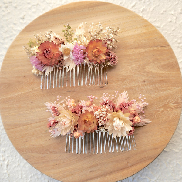 Wildflower Hair Combs, Dried Flower, Wedding Flower, Event Flower Hair Accessary