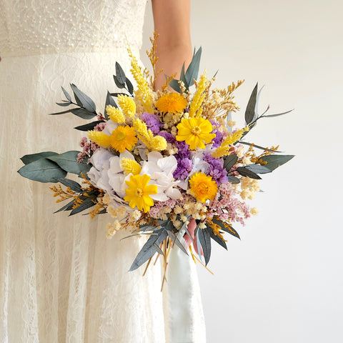Golden Sunshine Dried Flower Bouquet