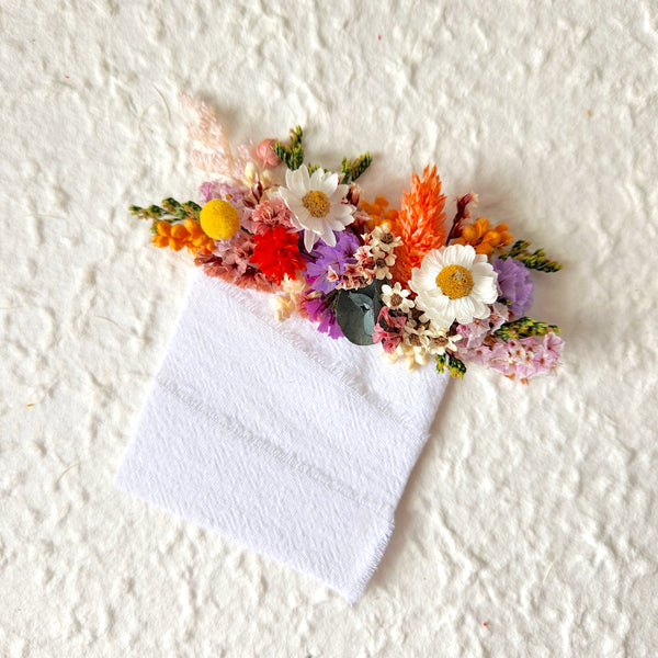 Wildflower Pocket Boutonnieres, Dried Flower Pocket Flowers, Wedding Flower, Groom's Buttonholes