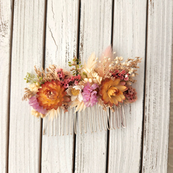 Wildflower Hair Combs, Dried Flower, Wedding Flower, Event Flower Hair Accessary