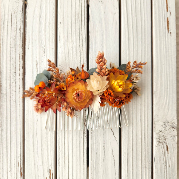 Colourful Wildflower Hair Combs, Dried Flowers, Wedding Flower,  Hair Comb, Photo Props