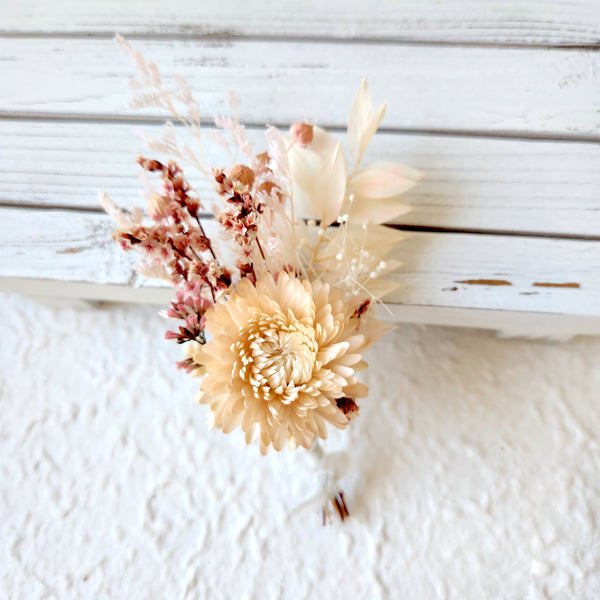 Pink Dried Flower Boutonnieres, Dried Flowers Buttonhole, Wedding Flowers