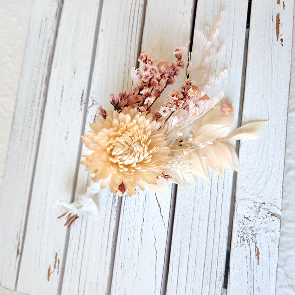 Pink Dried Flower Boutonnieres, Dried Flowers Buttonhole, Wedding Flowers