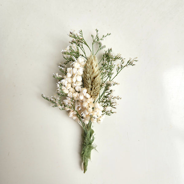 Boho Dried Flower Boutonnieres, Wedding Floral Arrangement