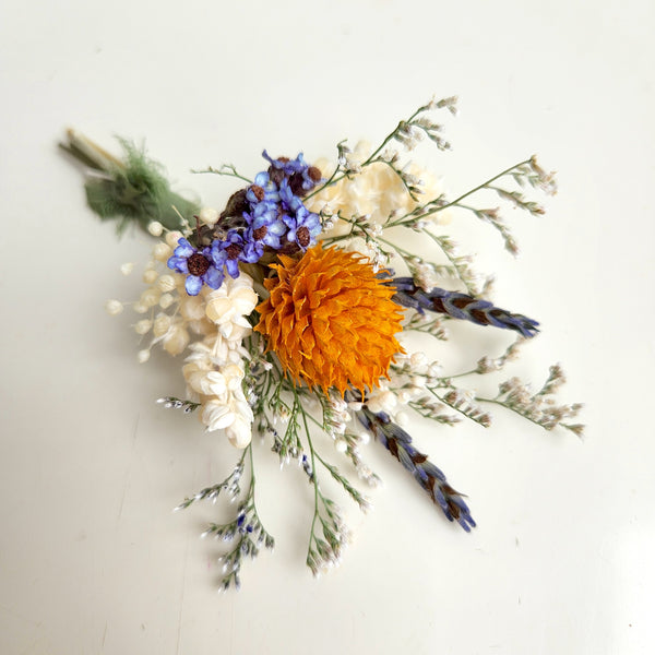 Boho Dried Flower Boutonnieres, Wedding Floral Arrangement