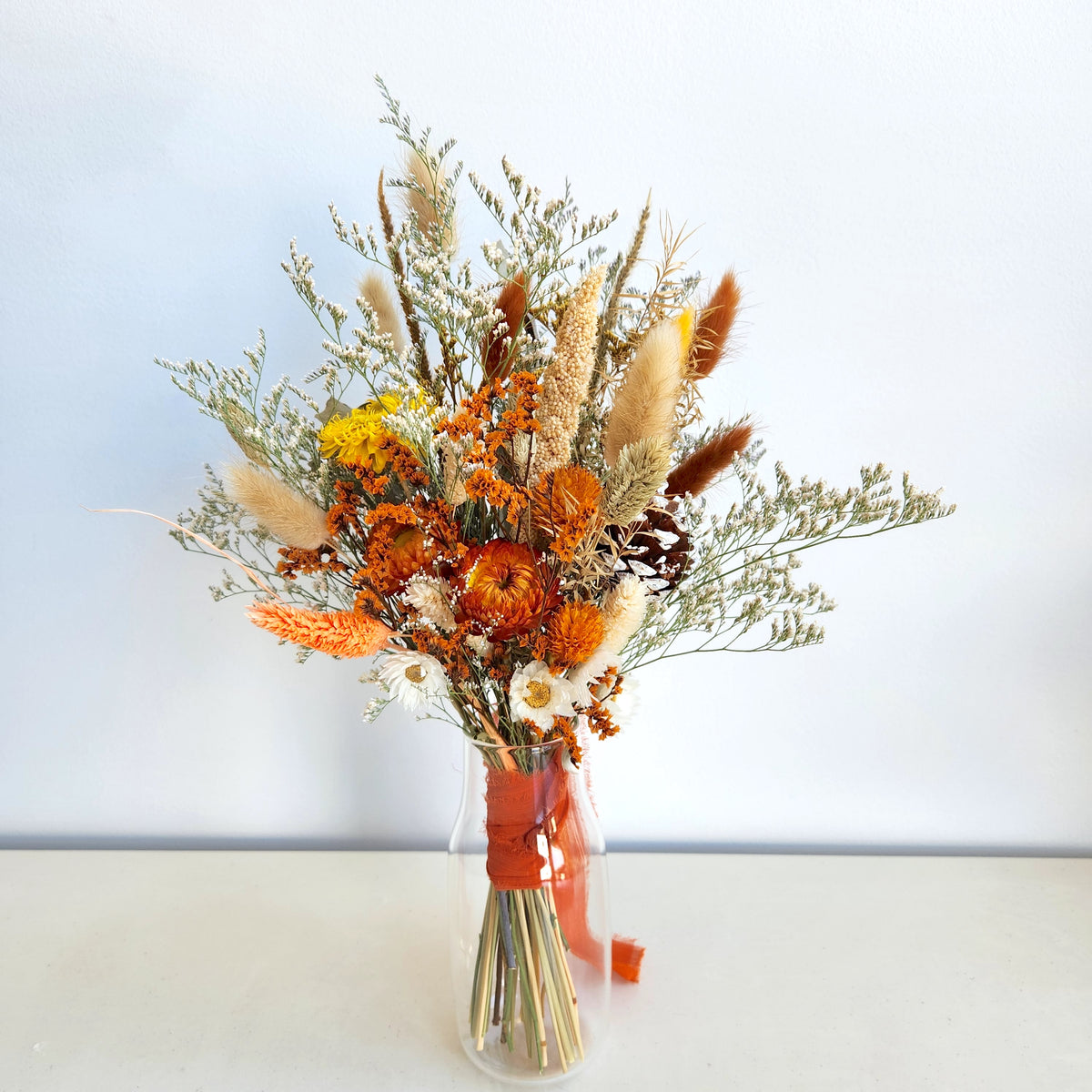 Rustic Dried Flower Wedding Bouquet, Autumn Theme, Wedding Flower ...